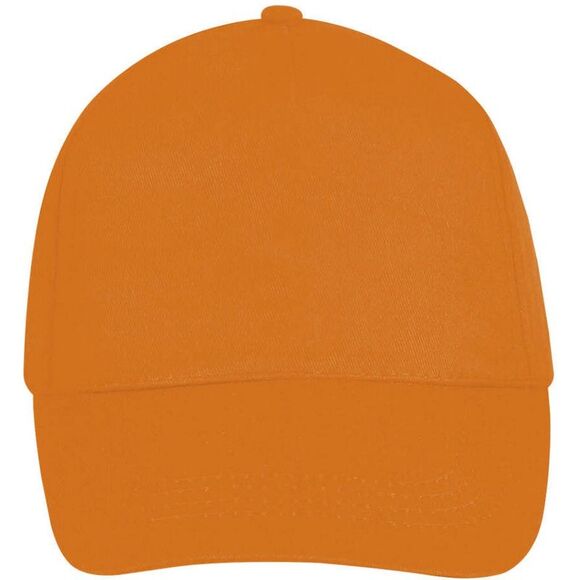 SOLS Unisex Buzz 5 Panel Baseball Cap / Orange - Picture 4 of 5